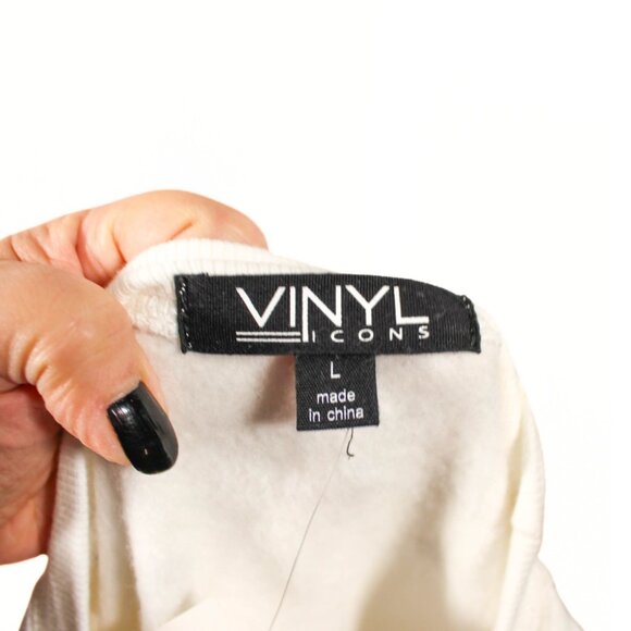 NWT Vinyl Icons Gold Bow & Star Sweatshirt – Women’s L, Cozy Holiday Style - Picture 7 of 7